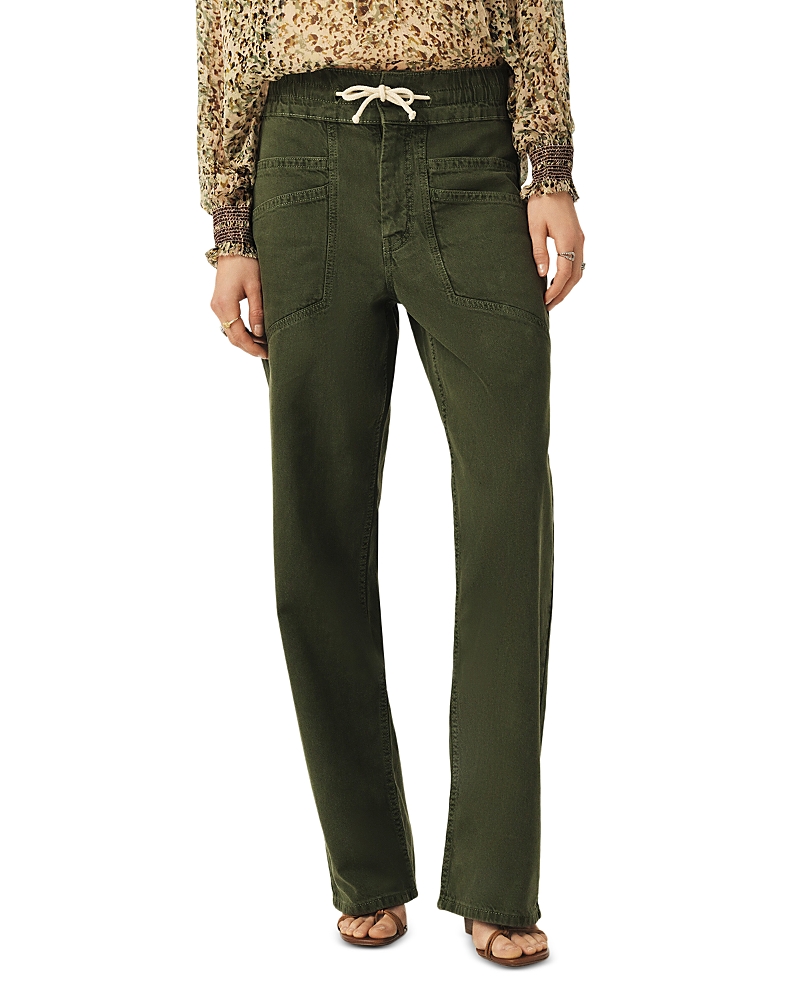 Ba&sh Cary Straight-leg Trousers In Khaki