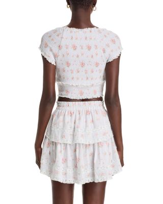 Cambron Cropped Top & Tiered Mini Skirt