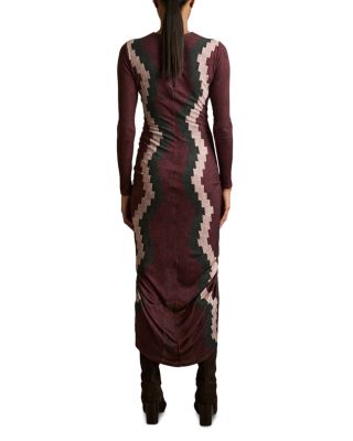 Georgia Printed Ruched Jersey Dress
