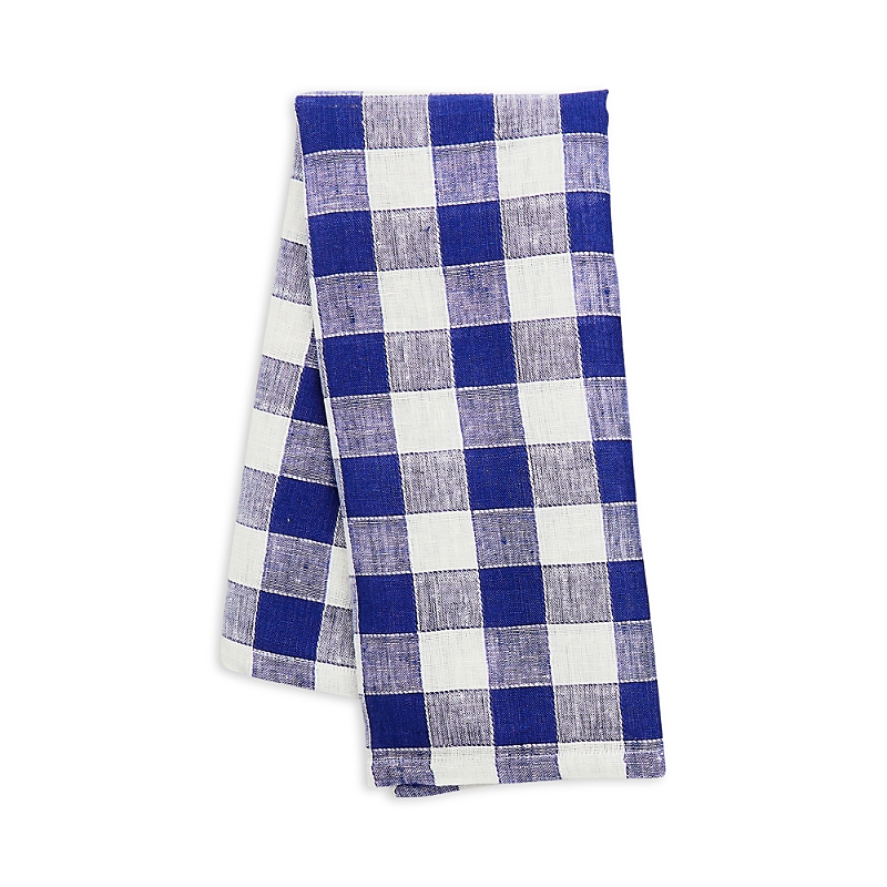 Mackenzie-childs Navy Check Linen Dish Towel