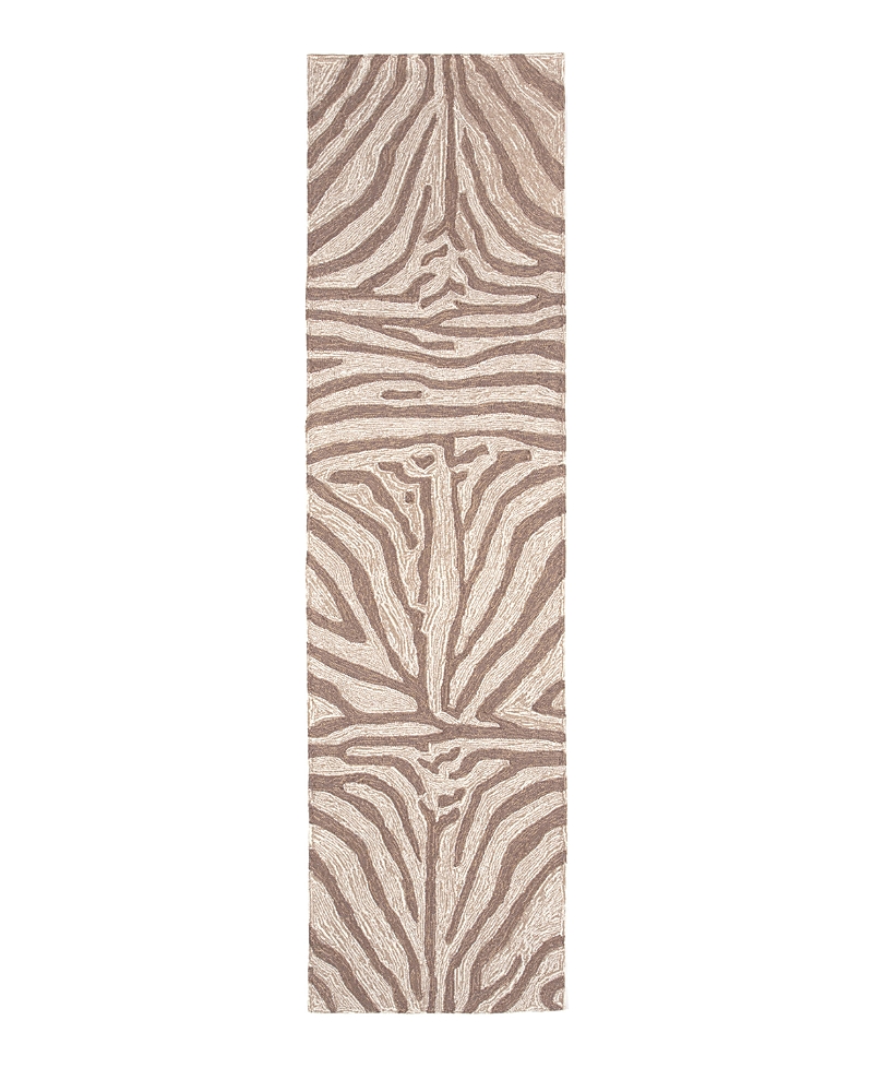 Liora Manne Ravella Zebra Runner Area Rug, 2' X 8' In Brown