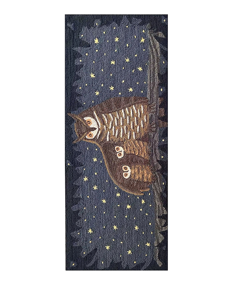 Liora Manne Frontporch Owl Family Runner Area Rug, 2' X 5' In Multi