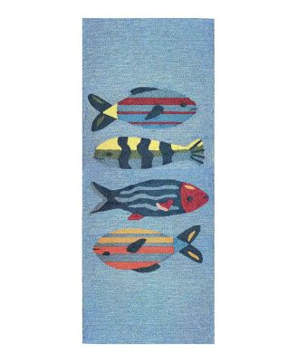 Liora Manne Frontporch Fishes Runner Area Rug, 2' x 5'