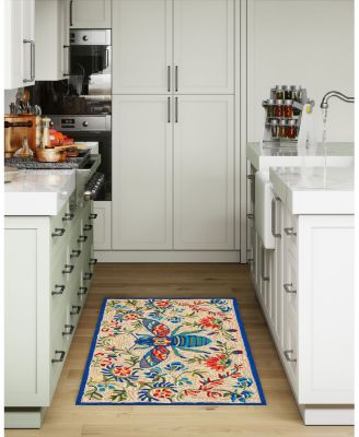 Liora Manne Frontporch Flora Bee Area Rug, 1'8" x 2'6"