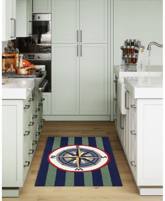 Liora Manne Frontporch Striped Compass Area Rug, 2'6" x 4'