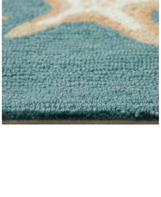 Liora Manne Capri Starfish Border Area Rug, 1'8" x 2'6"