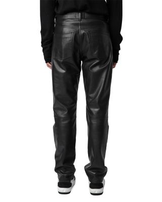 Straight Leg John Leather Pants