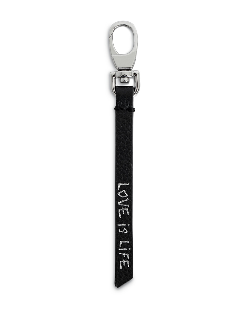 Zadig & Voltaire Love Link Keyring In Noir