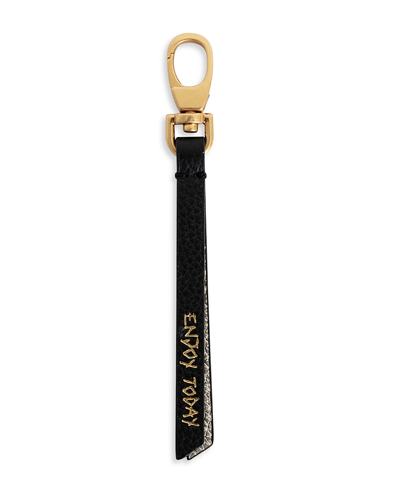 Zadig & Voltaire Love Link Keyring In Noir Gold