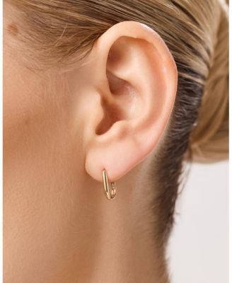  Gold Mini Oval Hoop Earrings