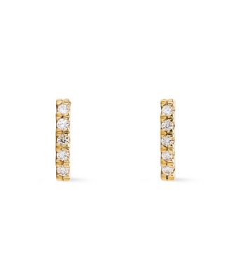 Ana Luisa - Gold Pave Diamond Bar Stud Earrings