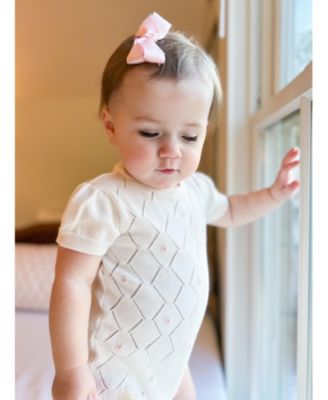 Unisex Eyelet Knit Romper