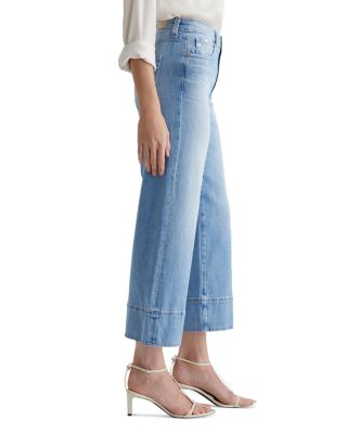 Saige Mid Rise Wide Leg Crop Jeans in Dana Point