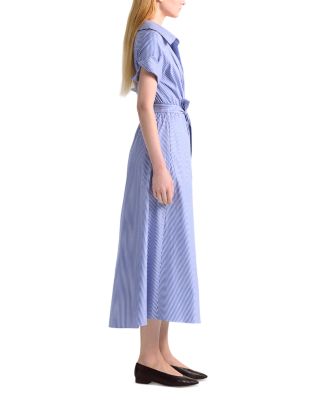 Lydia Striped Tie Waist Midi Dress