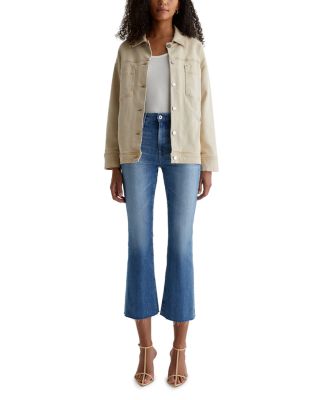 Farrah Mid Rise Boot Crop Jeans in Iris