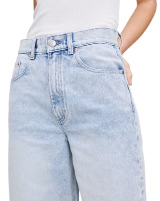 Taylor High Rise Cropped Barrel Leg Jeans in Crystal Lake