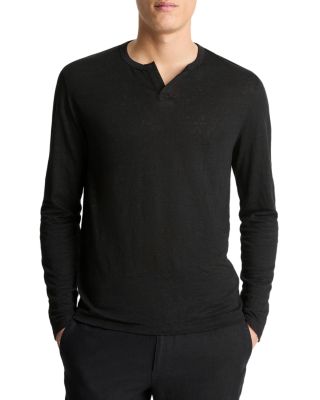 Vince - Regular Fit Long Sleeve Linen Tee