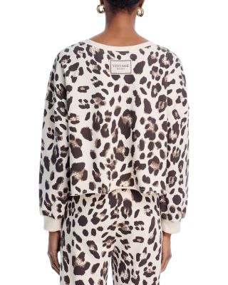 Faux Suede Terry Crewneck Top