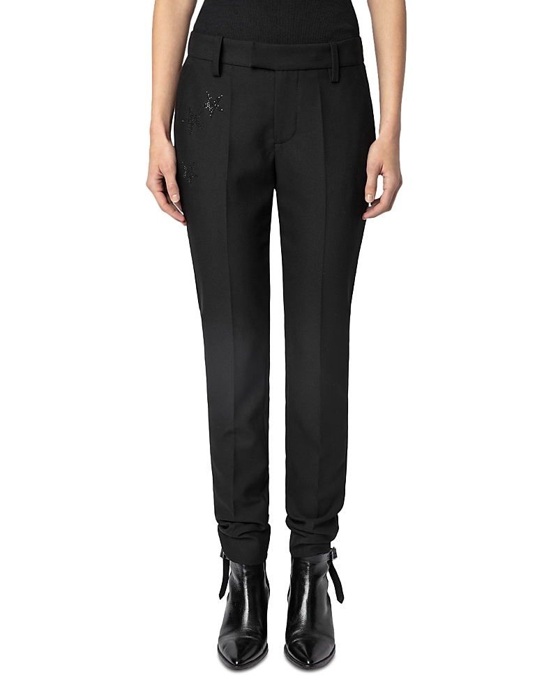 Zadig & Voltaire Prune Strass Star Pants In Black