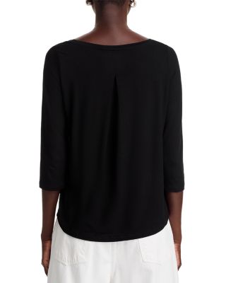 Three Quarter Sleeve Pleated Back Top