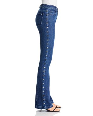 Shailene Studded High Rise Jeans in Oceane
