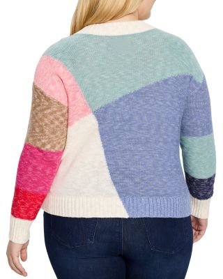 Color Crossing Crewneck Sweater