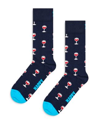 Happy Socks - Glass of Wine Crew Socks