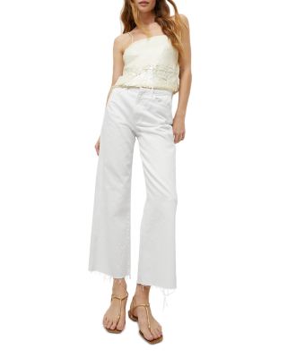 Taylor High Rise Cropped Wide Leg Jeans in White