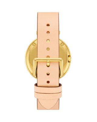 The Pierced Two Hand Gold Tone Stainless Steel Watch, 36mm