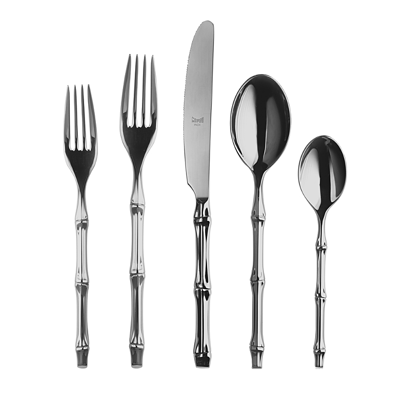 Mepra Bali Mirror 5 Piece Flatware Set In Mirror