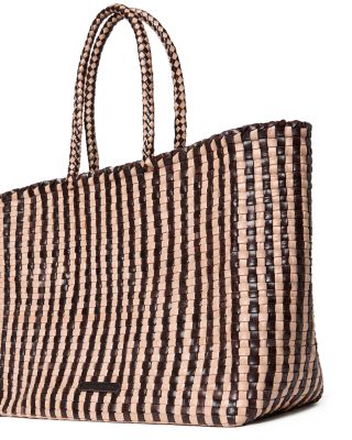 Small Woven Leather Tote