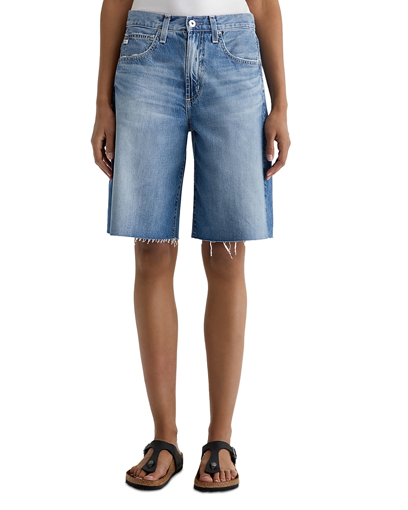 Ag High Rise Denim Bermuda Shorts