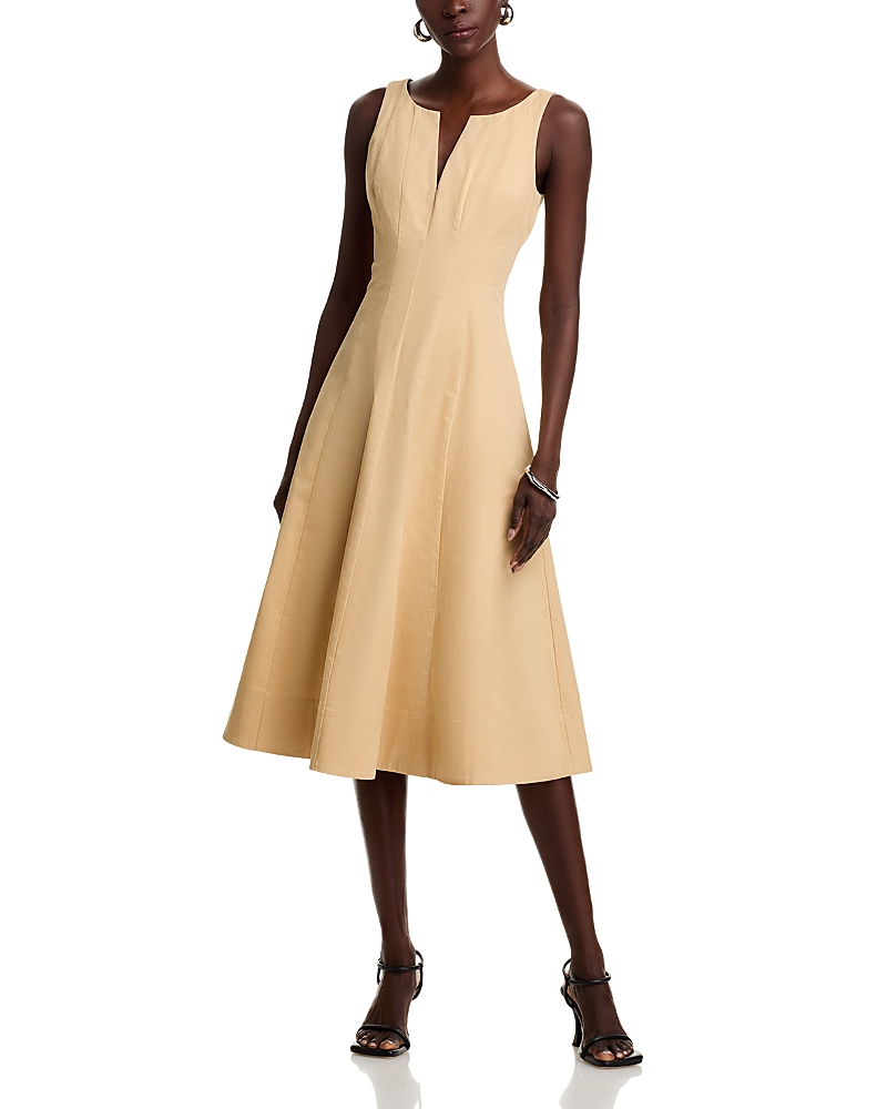 AQUA PANELED MIDI DRESS - EXCLUSIVE