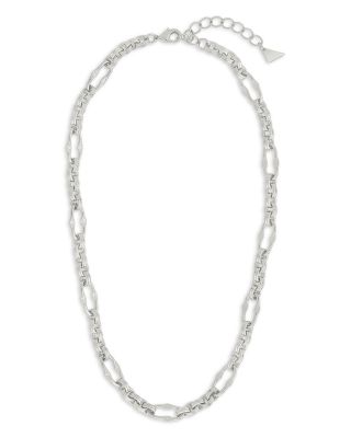 Sterling Forever Tegan Oval Link Necklace, 16-18