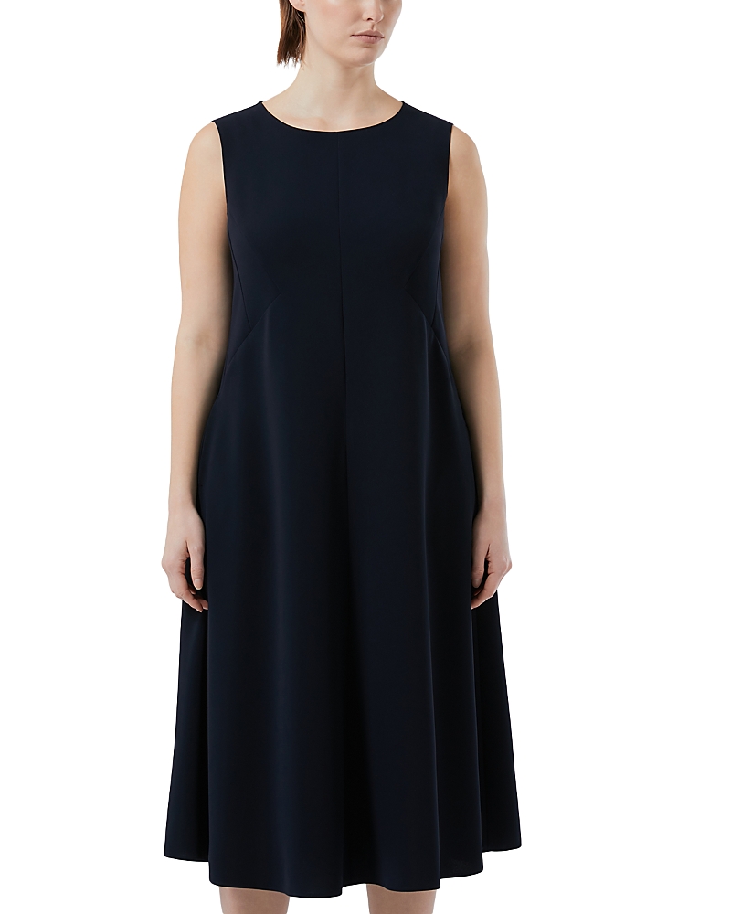Shop Marina Rinaldi A Uscita Samba Dress In Navy