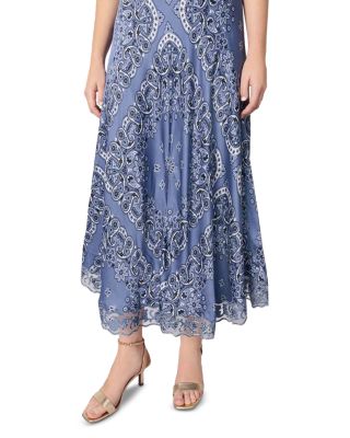 Patterned Flowing Maxi Dress