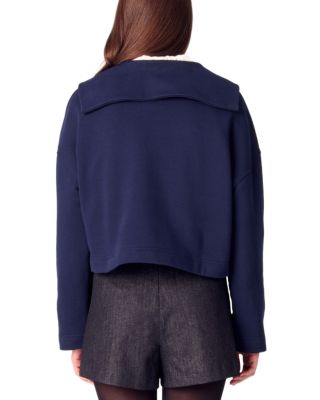 Embroidered Short Sweatshirt