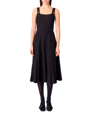 Maje - Pleated Knit Midi Dress