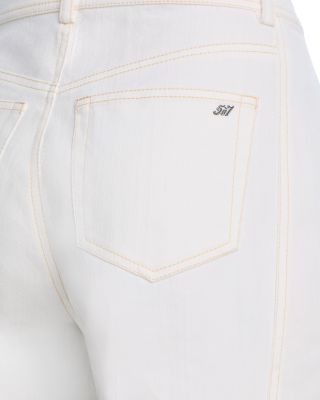 Cinq à Sept Carol Wide Leg Jeans in White | Bloomingdale's Women