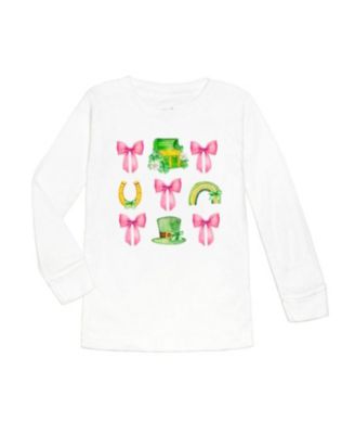 Sweet Wink - Girls' Lucky Coquette St. Patrick's Day Long Sleeve T-Shirt - Baby