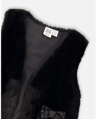 Girls' Faux Fur Vest - Little Kid