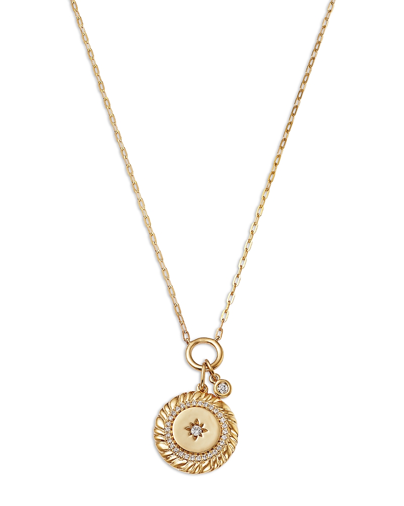 Bloomingdale's Fine Collection Bloomingdale's Diamond Multiple Charm Pendant Necklace In 14k Yellow Gold, 0.25 Ct. T. W. In Gold