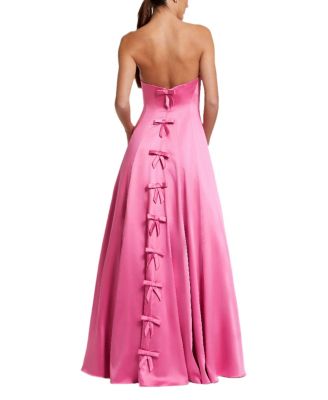  Satin Strapless Ballgown with Bow Details