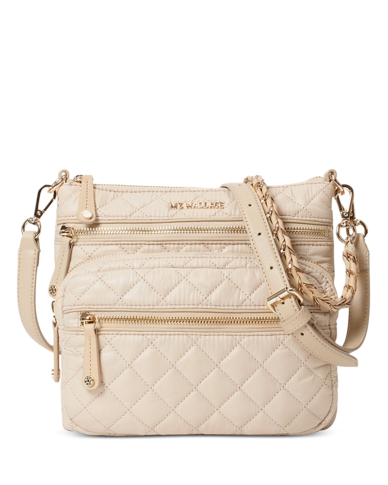 Mz Wallace Downtown Crosby Crossbody Bag In Buff/light Gold