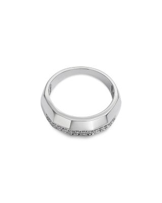 Men's Classic Diamond Band Ring in 14K White Gold, 0.25 tcw 
