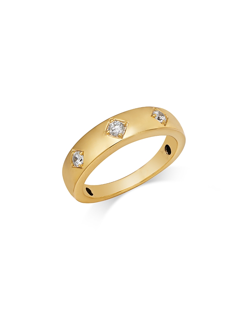Bloomingdale's Fine Collection Men's Diamond Band Ring In 14k Yellow Gold, 0.25 Ct. T. W. In Gold