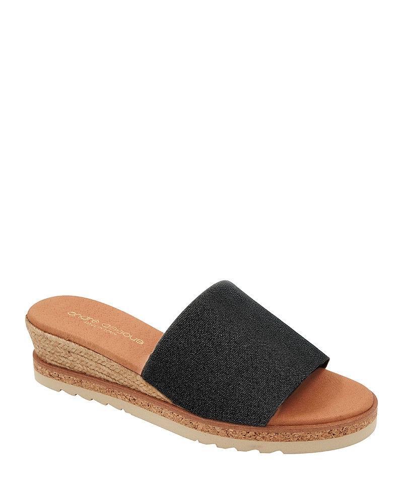 Andre Assous André Assous Nessie Platform Wedge Sandal In Black