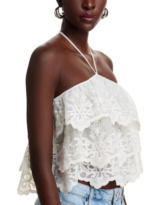 Tiered Floral Lace Top - Exclusive