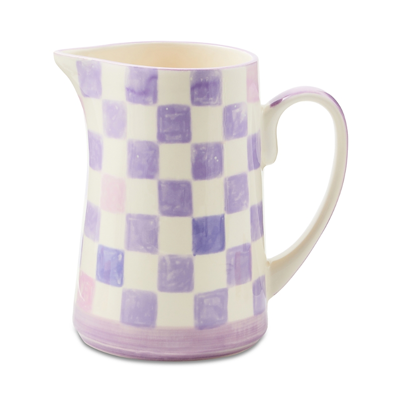 Mackenzie-childs Lilac Check Pitcher
