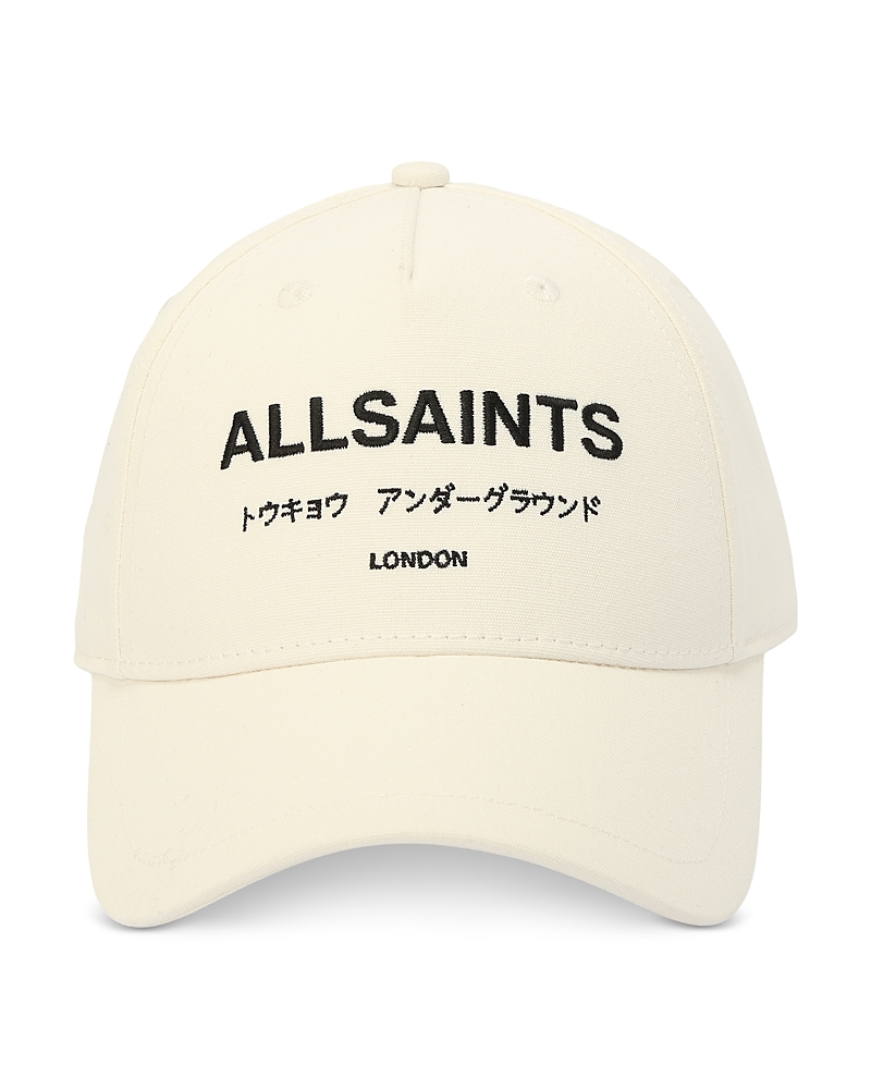 Allsaints Underground Baseball Cap In Chalk White